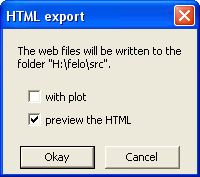 Generate HTML dialog